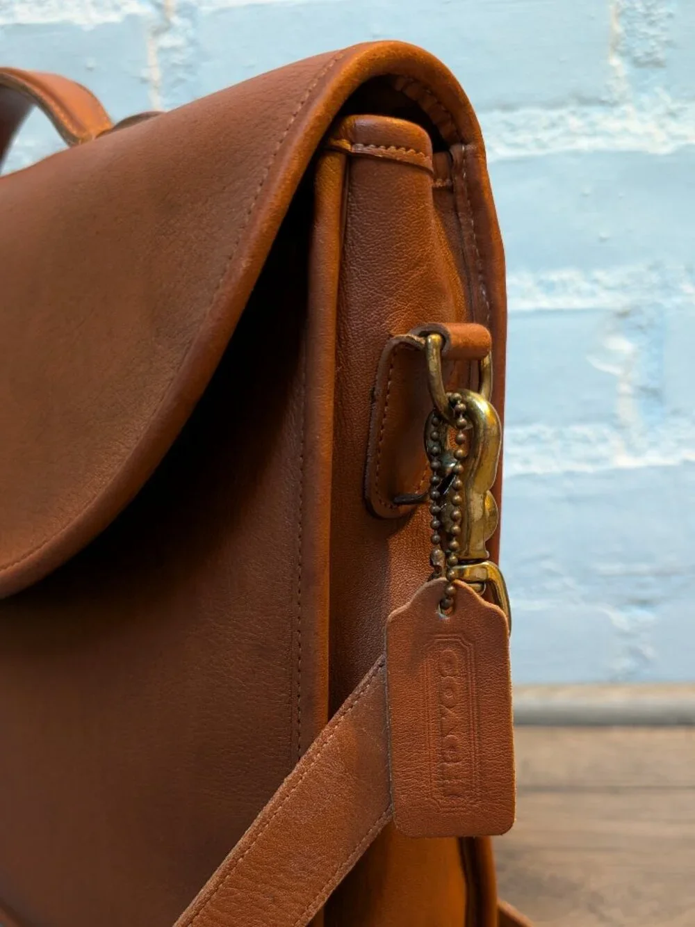 Vintage Coach Lexington Style Leather Briefcase - British Tan